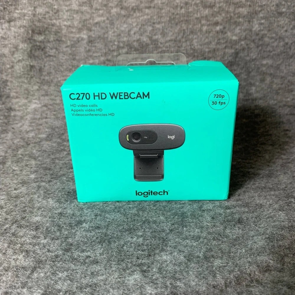 Logitech Black C270 HD Webcam for Crisp Video Calls